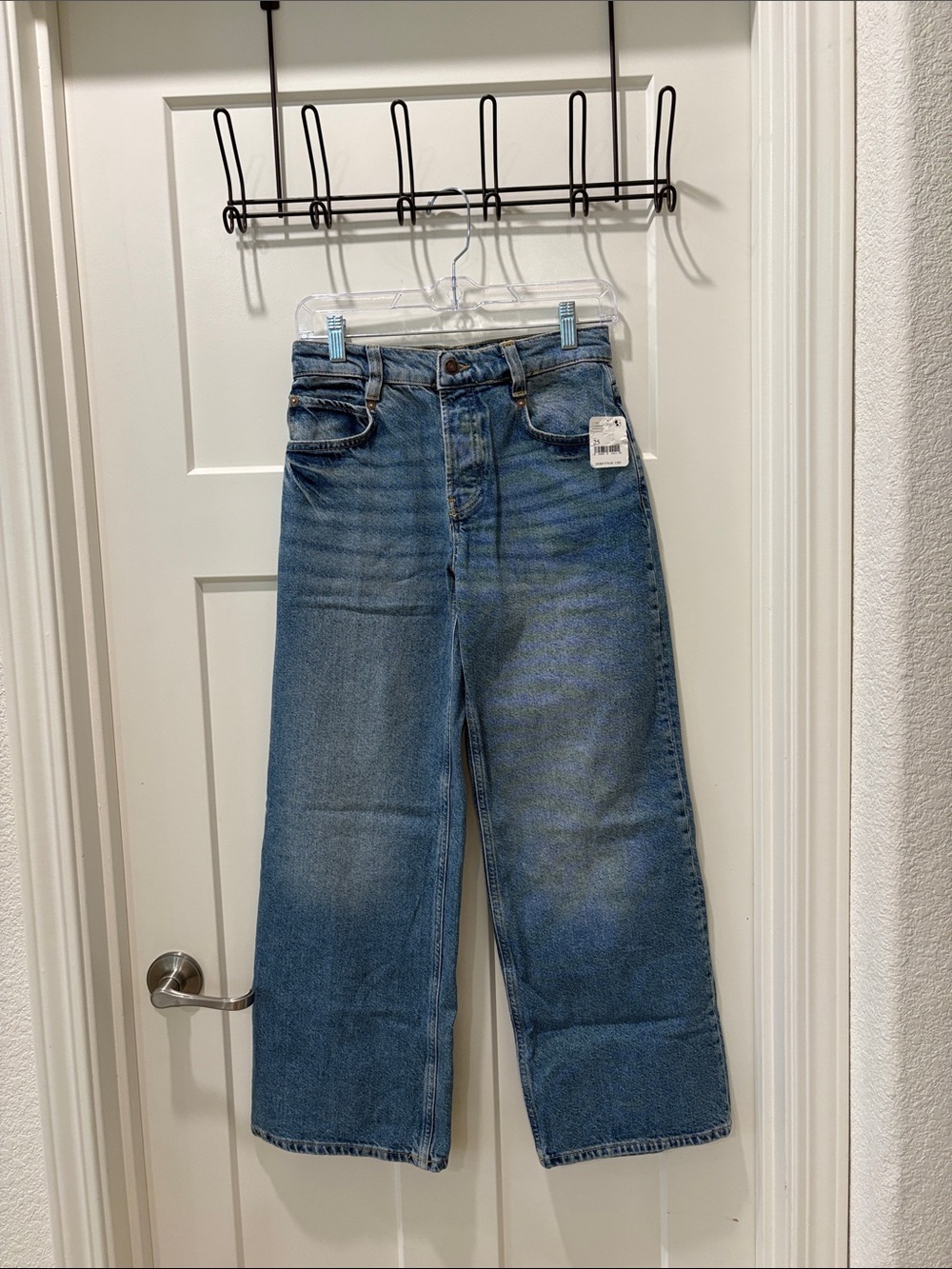 We The Free High-Rise Wide-Leg Jeans in Medium Blue Wash